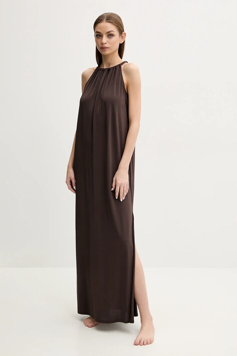 Max Mara Beachwear rochie de plaja culoarea maro, 2516621029600