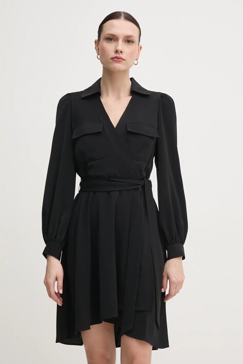 Dkny rochie culoarea negru, mini, evazată, DD3K7484