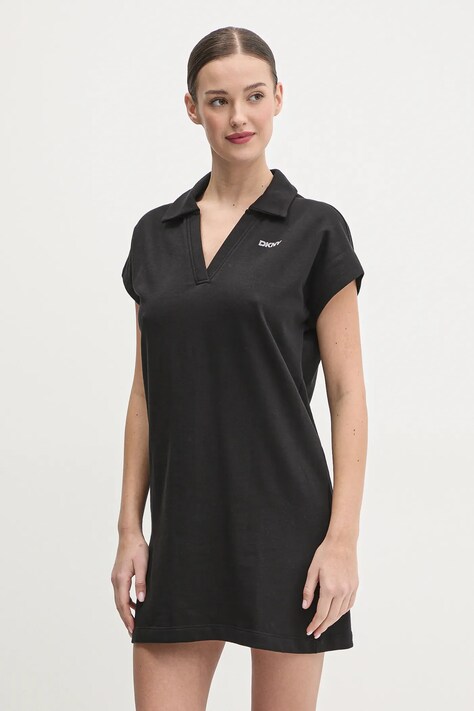 Dkny rochie culoarea negru, mini, dreaptă, DP5D4890