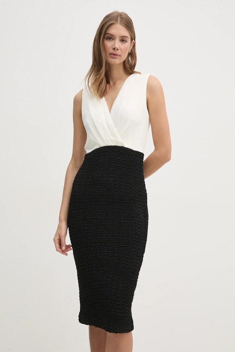 Dkny rochie culoarea bej, mini, mulată, DD4KWD80