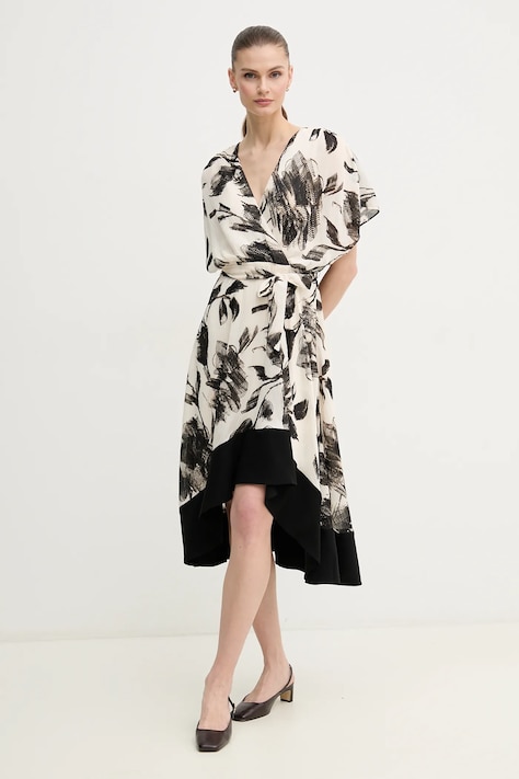 Šaty Dkny béžová barva, mini, DD4K6963