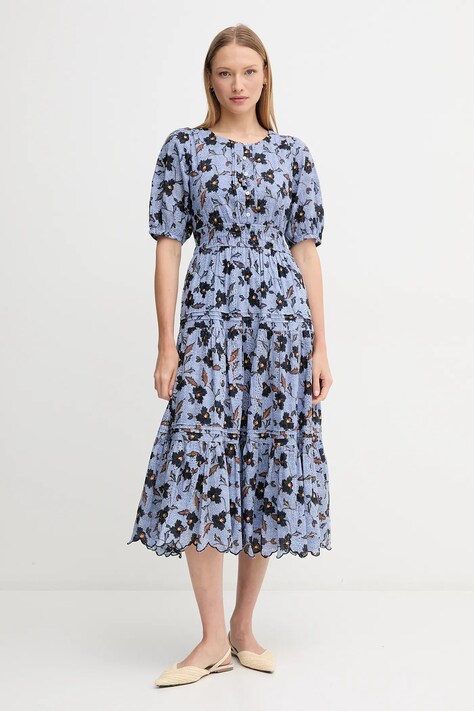Pepe Jeans rochie din bumbac EVA midi, evazată, PL953695