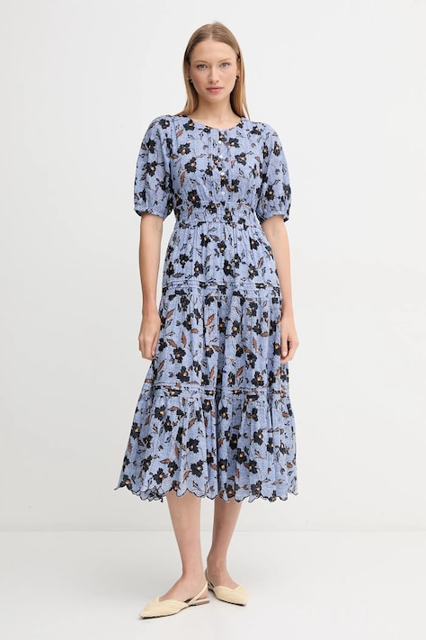 Бавовняна сукня Pepe Jeans EVA midi розкльошена PL953695