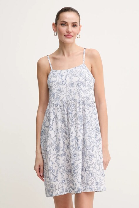 Lněné šaty Pepe Jeans DIVINA bílá barva, mini, PL953702