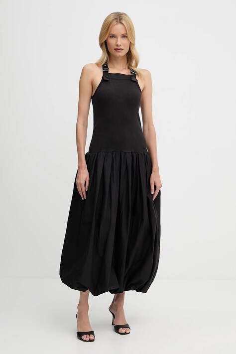 Платье Pinko цвет чёрный maxi расклешённое 105137 A2L8