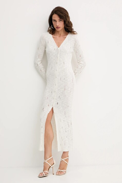 Pinko rochie culoarea bej, maxi, drept, 105140 A2LP