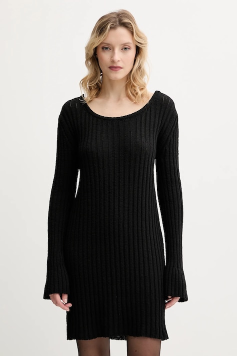 Pinko rochie culoarea negru, mini, mulată, 105301 A2N7