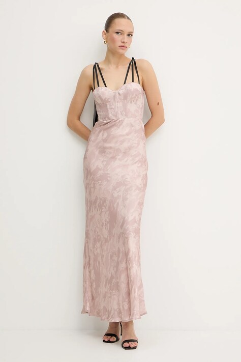 Pinko rochie REIMAGINE by Patrick Mcdowell culoarea roz, maxi, drept, 104996 A2JM