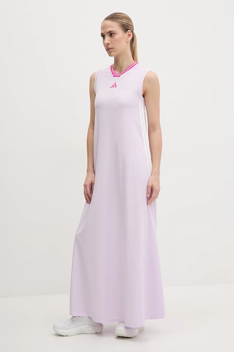 Šaty adidas Tiro fialová barva, maxi, JP3067