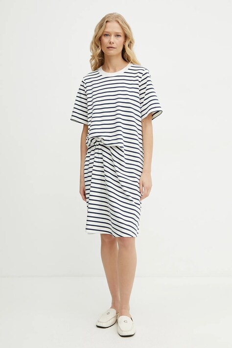 Weekend Max Mara rochie din bumbac culoarea alb, mini, dreaptă, 2515621012600