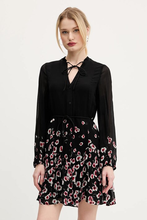 Платье Desigual BASILEA цвет чёрный mini расклешённое 25SWVW31