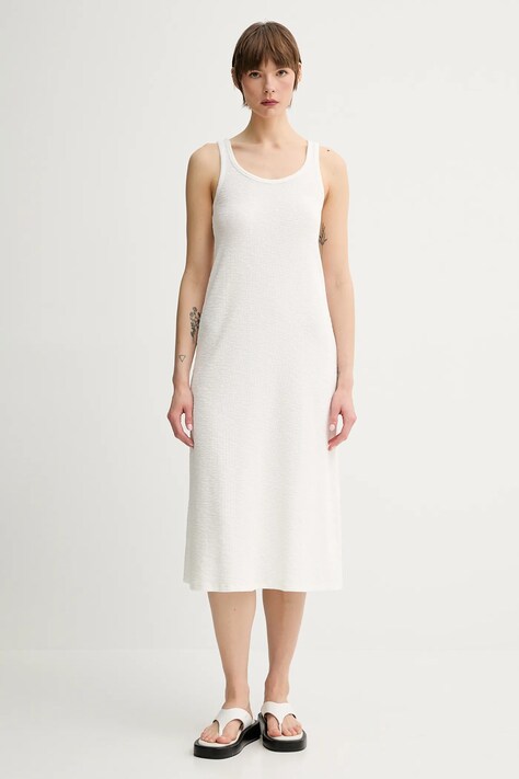 Šaty American Vintage béžová barva, midi, YRU14AE25