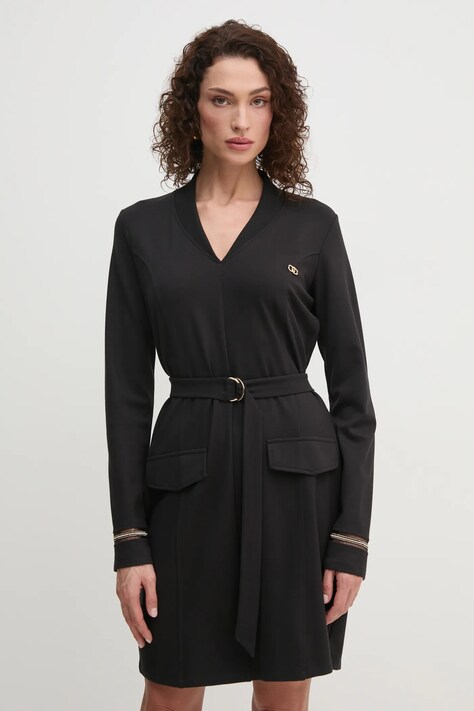 Liu Jo rochie culoarea negru, mini, dreaptă, TA5017 JS182