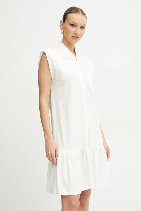 Liu Jo rochie culoarea bej, mini, evazată, TA5191 J5942
