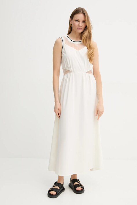 Рокля Liu Jo в бежово дълга разкроена TA5202 TS922