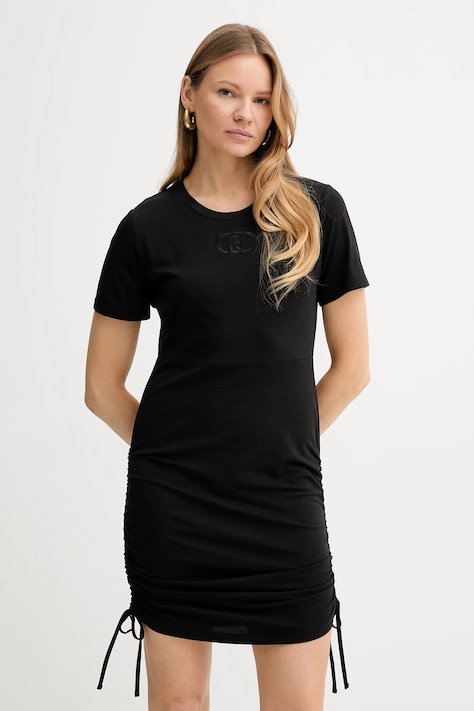 Liu Jo rochie culoarea negru, mini, dreaptă, TA5206 JS005