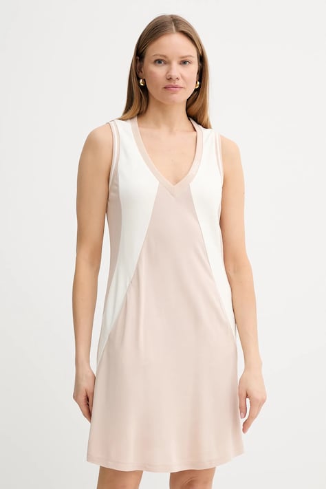 Šaty Liu Jo béžová barva, mini, přiléhavé, TA5277 J4883