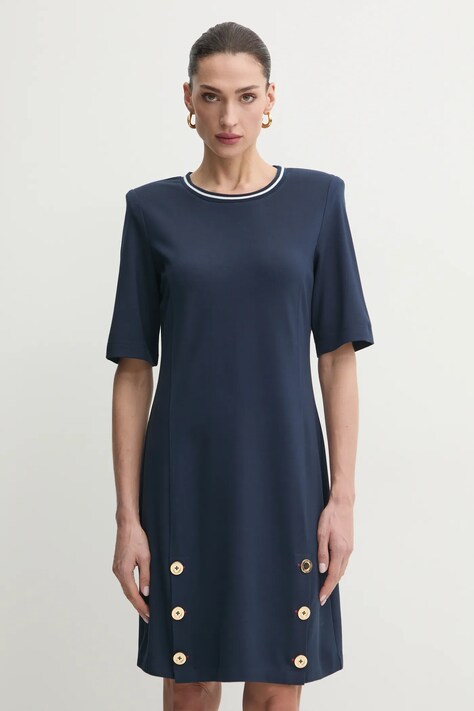 Liu Jo rochie culoarea bleumarin, mini, dreaptă, TA5292 JS182