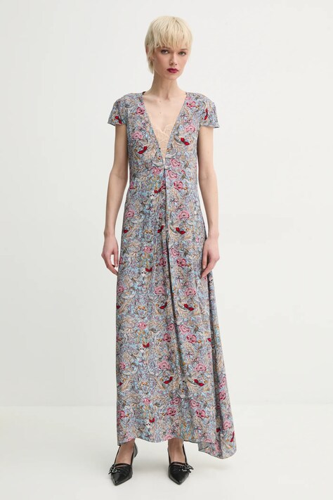 Šaty ZADIG&VOLTAIRE modrá barva, maxi, WWDR02507
