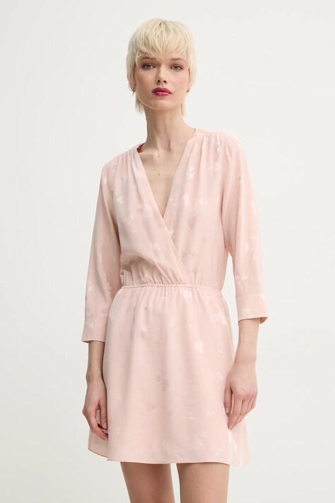 Hedvábné šaty ZADIG&VOLTAIRE oranžová barva, mini, WWDR02526