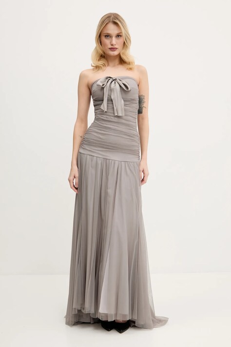 Šaty Aniye By šedá barva, maxi, 185667
