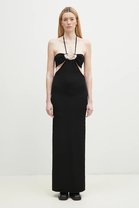 Coperni rochie Knitted Halter culoarea negru, maxi, mulată, COPML135Y3010