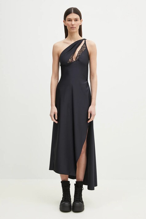 Coperni rochie Asymmetric Long culoarea negru, maxi, evazată, COPR135545