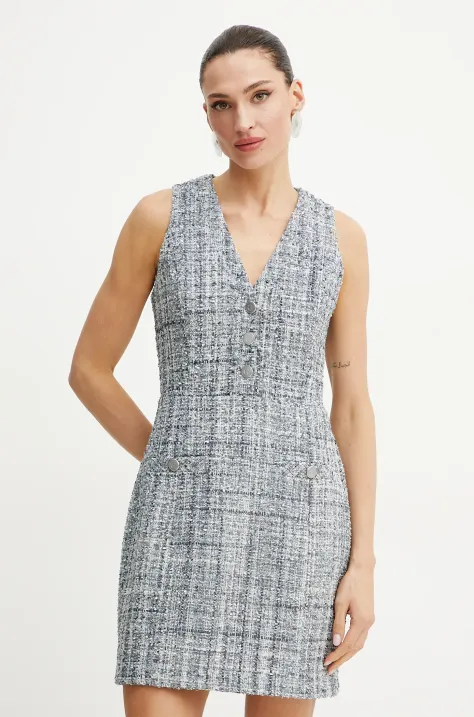 Guess rochie SADIE culoarea bleumarin, mini, mulata, W5GK0E WH7I0