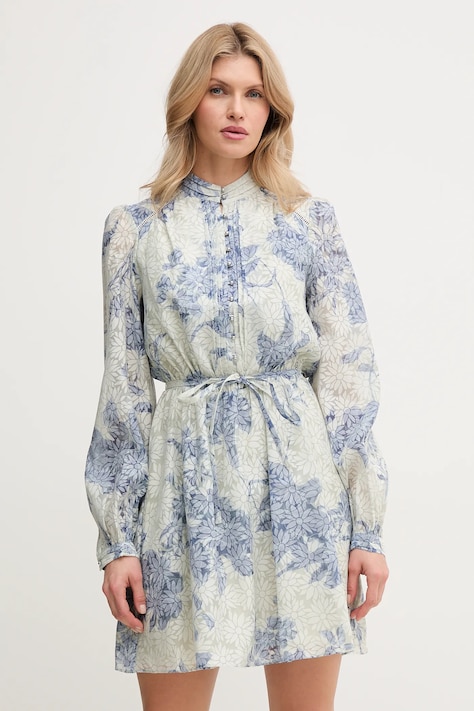 Guess rochie ADLAIDE culoarea bej, mini, evazată, W5GK07 WH4K2