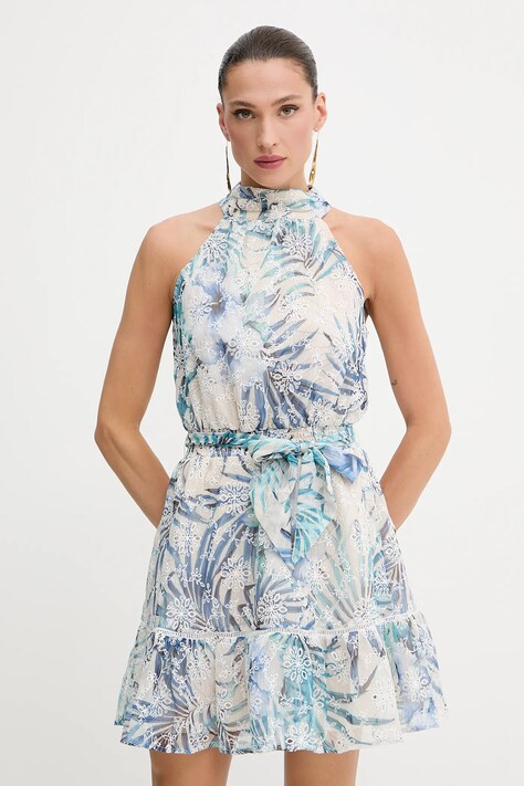 Guess rochie DANILE culoarea bej, mini, evazată, W5GK15 W0WA2