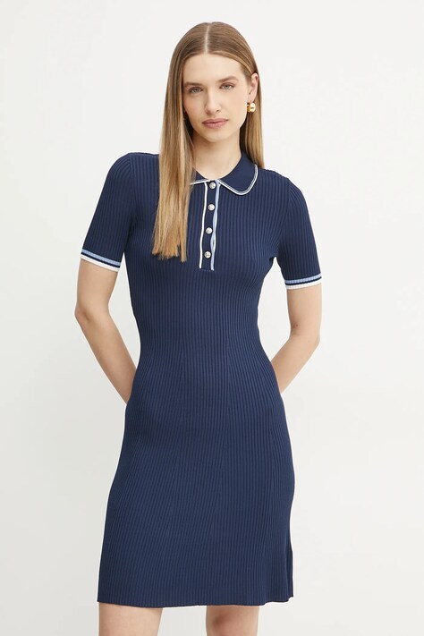 Guess rochie THALIA culoarea bleumarin, mini, mulată, W5GK84 Z3L10