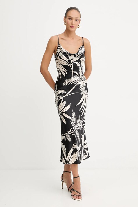 Guess sukienka NEW AKILINA kolor czarny maxi dopasowana W5GK85 WH9C2