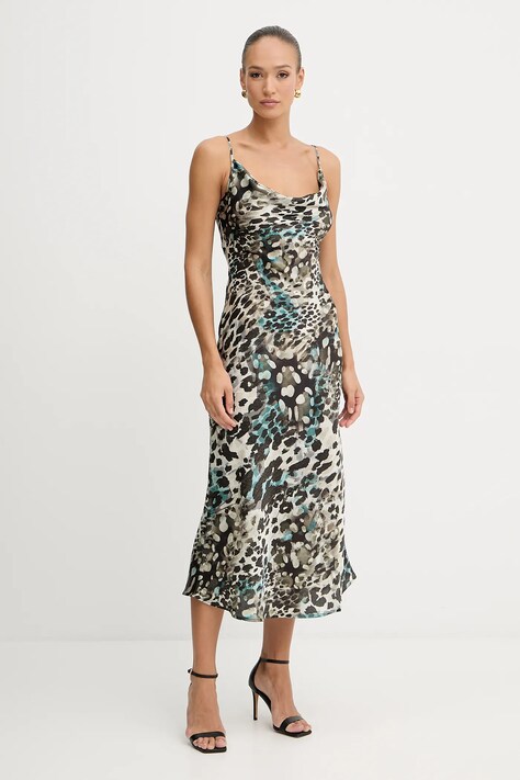 Guess sukienka NEW AKILINA kolor czarny maxi dopasowana W5GK85 WH9C2