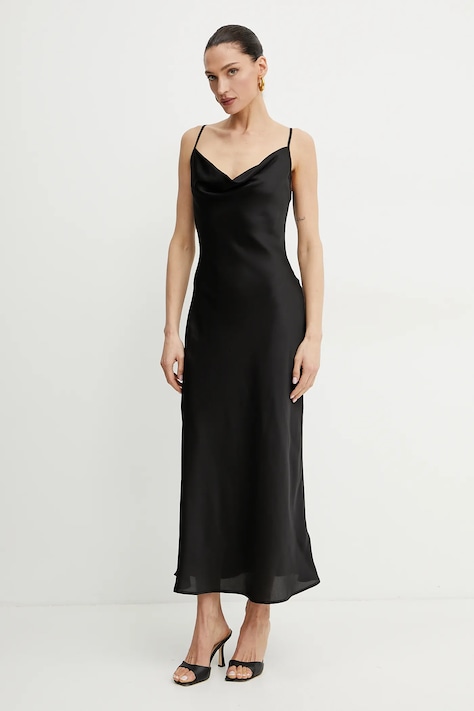 Guess sukienka NEW AKILINA kolor czarny maxi dopasowana W5GK85 WH9C2