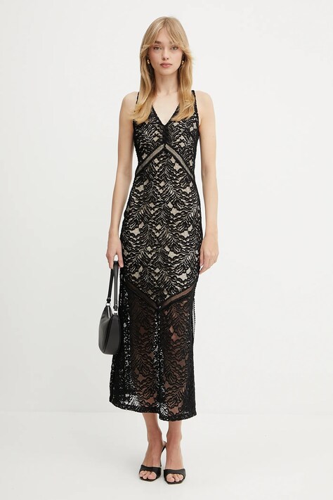 Сукня Guess CHRISTEL колір чорний maxi облягаюча W5GT37 KCS90
