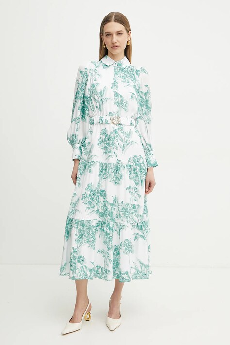 Šaty Guess MARIE bílá barva, maxi, W5PK1C WHHC0