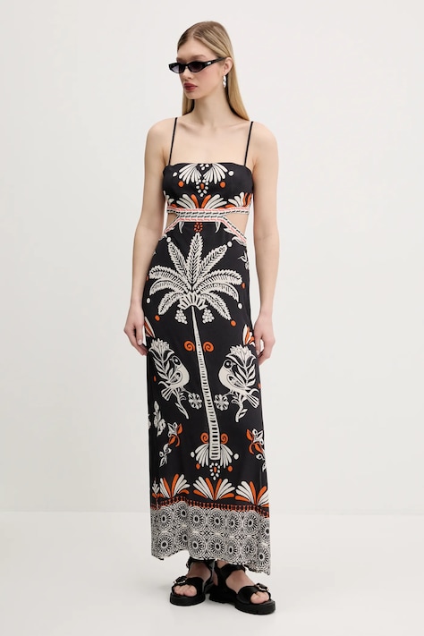 Платье Superdry цвет чёрный maxi прямое W8011874A-F4N