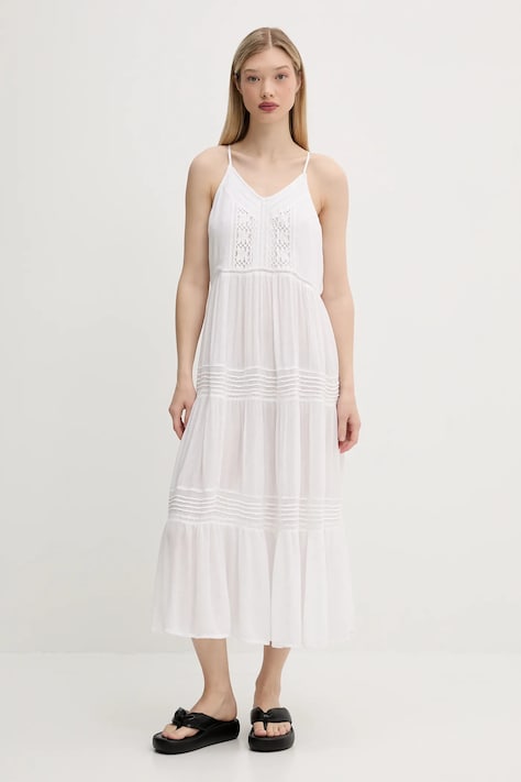 Šaty Superdry bílá barva, maxi, W8011908A-71D