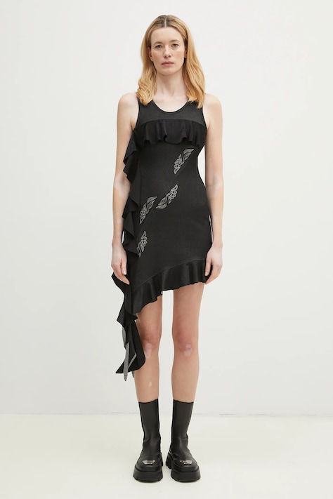 Andersson Bell dress Flow Ruffle black color atb1266w