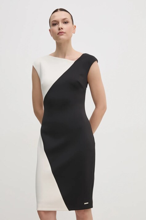 Calvin Klein rochie culoarea negru, mini, mulată, K20K208141