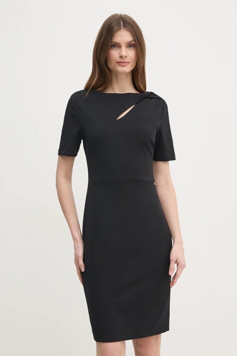 Calvin Klein rochie culoarea negru, mini, mulată, K20K208174
