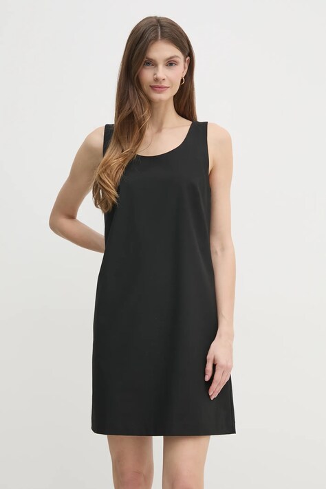 Calvin Klein rochie culoarea negru, mini, evazată, LV044B010G