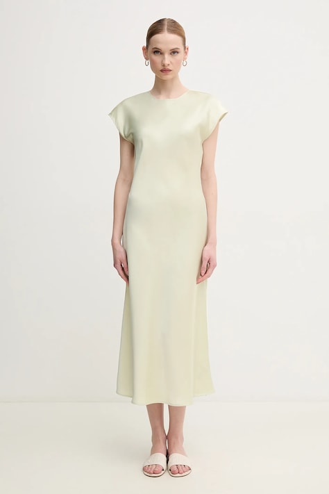 Calvin Klein rochie culoarea bej, maxi, dreaptă, LV044B045G