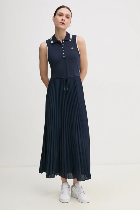 Šaty Tommy Hilfiger tmavomodrá barva, maxi, WW0WW45167