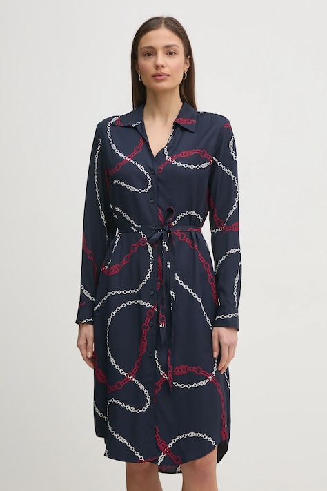 Tommy Hilfiger rochie culoarea bleumarin, mini, dreaptă, WW0WW44665