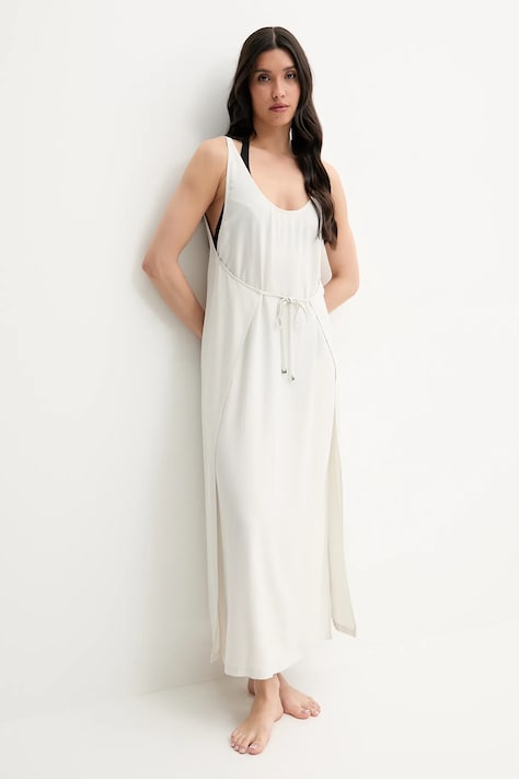 Plážové šaty Calvin Klein šedá barva, KW0KW02825