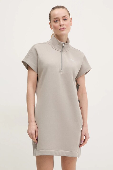 Šaty Dkny béžová barva, mini, DP5D4895