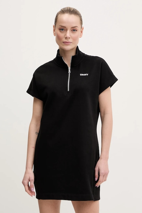 Dkny rochie culoarea negru, mini, dreaptă, DP5D4895