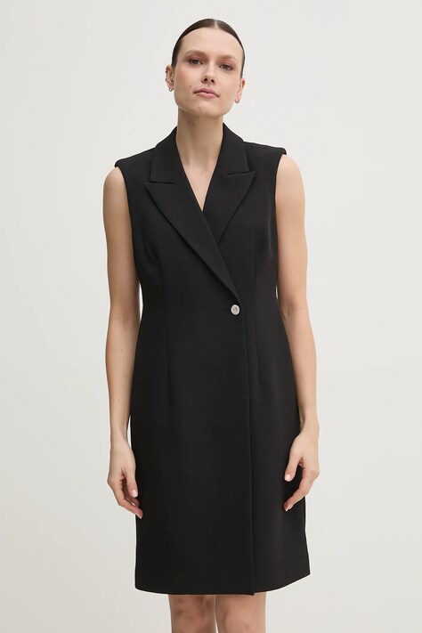 Dkny ruha fekete, mini, testhezálló, DD5U1H66