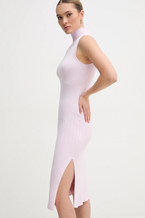 Dkny rochie culoarea roz, mini, mulată, DJ5R0626